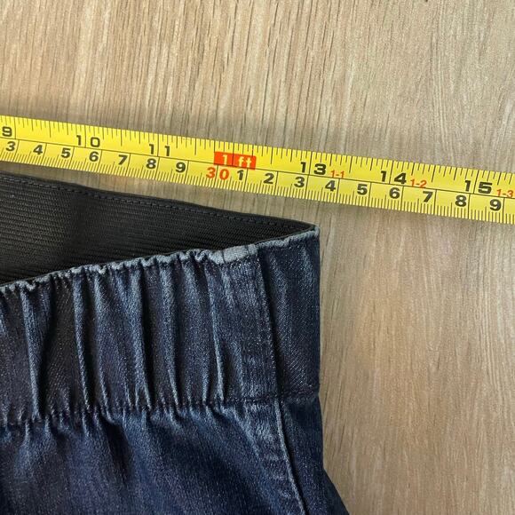 Soft Surroundings Pull-On Wide Leg Denim Pants Women’s S Blue Elastic Waist 29” - Picture 4 of 9